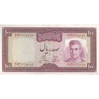 اسکناس 100 ریال (آموزگار - جهانشاهی) - تک - UNC62 - محمد رضا شاه
