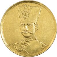 سکه طلا 1 تومان بدون تاریخ (بدون جلوس) - AU - ناصرالدین شاه