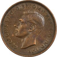 سکه 1 فارتینگ 1941 جرج ششم - AU50 - انگلستان