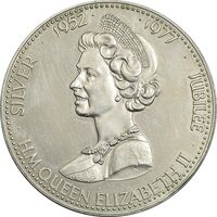مدال 25 سال از سلطنت ملکه الیزابت دوم 1977 - AU58 - انگلستان