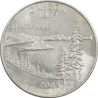 سکه کوارتر دلار 2005P ایالتی (اورگن) - MS61 - آمریکا