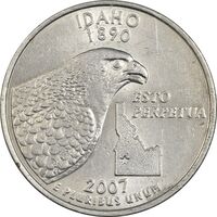 سکه کوارتر دلار 2007D ایالتی (آیداهو) - MS62 - آمریکا