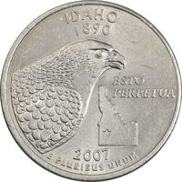 سکه کوارتر دلار 2007P ایالتی (آیداهو) - MS61 - آمریکا