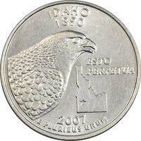 سکه کوارتر دلار 2007D ایالتی (آیداهو) - AU - آمریکا