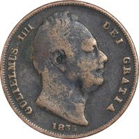 سکه 1 فارتینگ 1835 ویلیام چهارم - VF30 - انگلستان