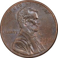 سکه 1 سنت 2002D لینکلن - AU58 - آمریکا