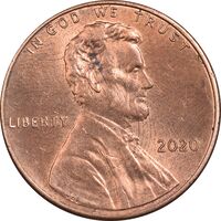 سکه 1 سنت 2020 لینکلن - MS61 - آمریکا