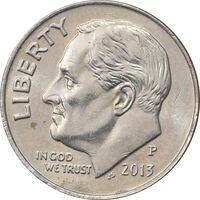 سکه 1 دایم 2013P روزولت - MS61 - آمریکا