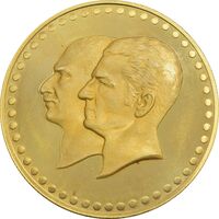 مدال طلا 10 گرمی بانک ملی (دایره) - PF63 - محمد رضا شاه