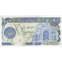 اسکناس 200 ریال (اردلان - مولوی) بدون فیلیگران - تک - AU55 - جمهوری اسلامی
