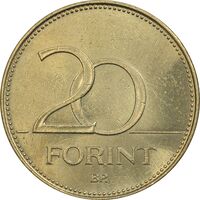 سکه 20 فورینت 2018 جمهوری - AU58 - مجارستان