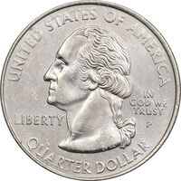 سکه کوارتر دلار 2001P ایالتی (ورمونت) - MS62 - آمریکا