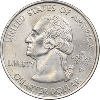 سکه کوارتر دلار 2000D ایالتی (ماساچوست) - MS61 - آمریکا