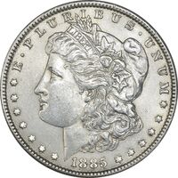 سکه یک دلار 1885 مورگان - MS62 - آمریکا