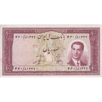 اسکناس 100 ریال کراواتی 1330 - تک - AU58 - محمد رضا شاه