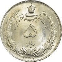 سکه 5 ریال 1322 - MS65 - محمد رضا شاه