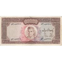 اسکناس 1000 ریال (آموزگار - جهانشاهی) - تک - VF30 - محمد رضا شاه