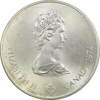 سکه 5 دلار 1974 یادبود المپیک مونترال - MS63 - الیزابت دوم - کانادا