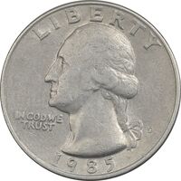 سکه کوارتر دلار 1985D واشنگتن - EF40 - آمریکا