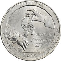 سکه کوارتر دلار 2015P ساراتوگا - MS62 - آمریکا