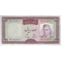 اسکناس 100 ریال (آموزگار - سمیعی) نوشته قرمز - تک - VF35 - محمد رضا شاه