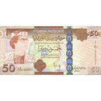اسکناس 50 دینار 2008 جمهوری - تک - UNC63 - لیبی