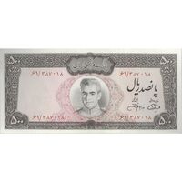 اسکناس 500 ریال (آموزگار - جهانشاهی) - تک - AU58 - محمد رضا شاه