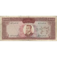 اسکناس 1000 ریال 1341 - تک - VF20 - محمد رضا شاه