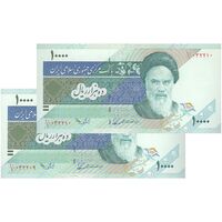 اسکناس 10000 ریال (نوربخش - عادلی) امام - جفت - UNC61 - جمهوری اسلامی