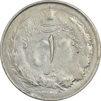 سکه 1 ریال 1324/3 سورشارژ تاریخ - EF45 - محمد رضا شاه