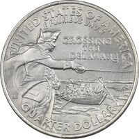 سکه کوارتر دلار 2021P (عبور از دلاویر) - AU55 - آمریکا