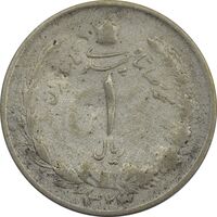 سکه 1 ریال 1323/2 نقره - سورشارژ تاریخ (نوع یک) - F - محمد رضا شاه