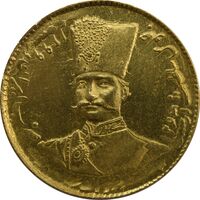 سکه طلا 2 تومان تصویری 1299 - AU55 - ناصرالدین شاه