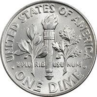 سکه 1 دایم 2014P روزولت - MS62 - آمریکا