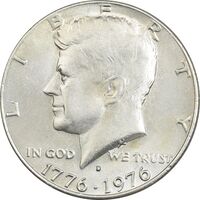 سکه نیم دلار 1976D جشن دویست سالگی کندی - AU55 - آمریکا