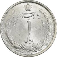 سکه 1 ریال 1313 (3 تاریخ کوچک) - MS63 - رضا شاه