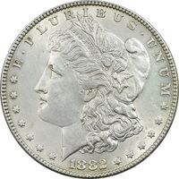 سکه یک دلار 1882 مورگان - MS62 - آمریکا