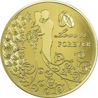 مدال هدیه ازدواج - طلایی - UNC - مدل 4