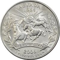 سکه کوارتر دلار 2006D ایالتی (نوادا) - AU - آمریکا
