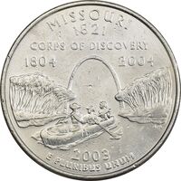سکه کوارتر دلار 2003D ایالتی (میسوری) - AU - آمریکا