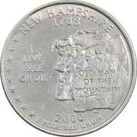 سکه کوارتر دلار 2000D ایالتی (نیوهمشایر) - AU - آمریکا