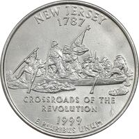 سکه کوارتر دلار 1999P ایالتی (نیوجرسی) - AU - آمریکا