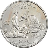 سکه کوارتر دلار 2005D ایالتی (کالیفرنیا) - AU - آمریکا