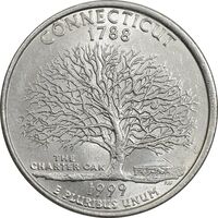 سکه کوارتر دلار 1999P ایالتی (کنکتیکت) - AU - آمریکا