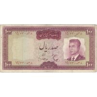 اسکناس 100 ریال (هویدا - سمیعی) - تک - VF25 - محمد رضا شاه