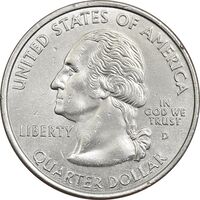 سکه کوارتر دلار 2001D ایالتی (رود آیلند) - AU - آمریکا