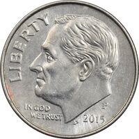 سکه 1 دایم 2015P روزولت - AU58 - آمریکا