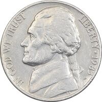 سکه 5 سنت 1983D جفرسون - VF30 - آمریکا