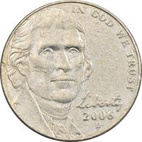 سکه 5 سنت 2006D جفرسون - EF40 - آمریکا