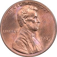 سکه 1 سنت 1985D لینکلن - MS65 - آمریکا